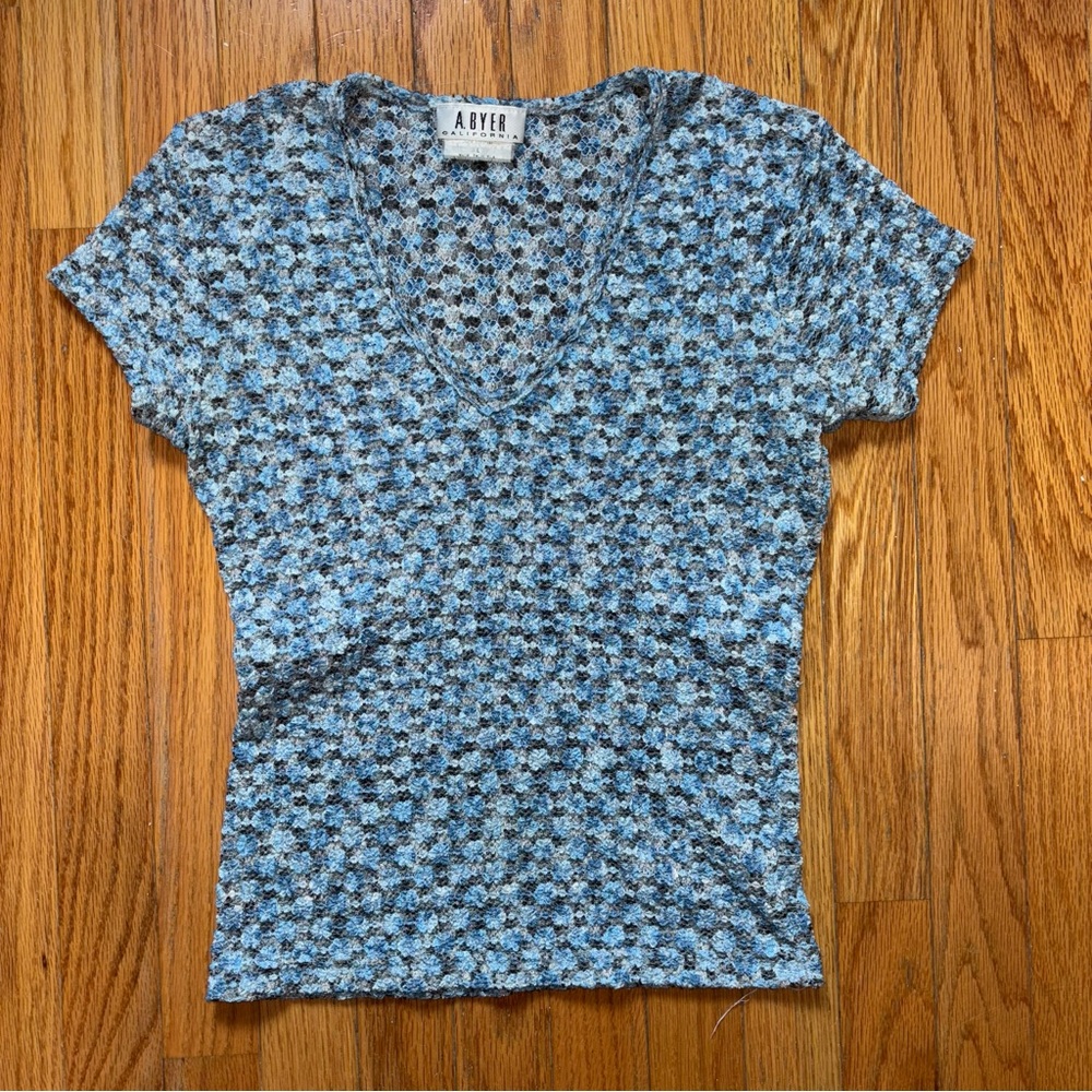 Fitted Vintage Floral Short Sleeve Tee